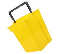 4l Yellow Plastic Bucket with Handle, Cleaning Supplies Container | Large Capacity Design for Detergent Solution, Laundry Rooms, Home Use, Apartment Residents and Custodial Staff