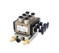4L210-08 4R210-08 manual valve two-way five-position push-pull pneumatic switch reversing combination busbar(10mm in 8mm out,3 Stations)