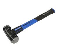 4Lb Short Handled Sledge Hammer - Fibreglass Shaft - Rubber Grip - Carbon Steel
