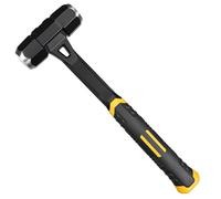 4lb Sledge Hammer - Heavy Duty Drilling Hammer with Forged One Piece Steel Head & Fiberglass Handle, Perfect for Demolition, Construction, and Blacksmithing