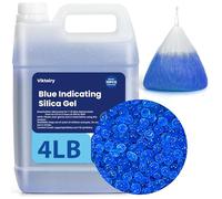 4LBS Desiccant Beads, Premium Blue Indicating Reusable Silica Gel Beads Bulk, Industry Standard 3-5 mm Desiccant Dehumidifier for 3D Filament, Electronic Devices, Camera, Documents, Safe (10PCS Bags)