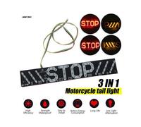 4LED Universal Motorcycle Stripe Stop Lamp Turning Left/right Waterproof Rear Tail Turn Signal License Plate Light DRL Lamp