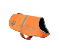 4LegsFriend Fleece Dog Vest - 5 Sizes fit Dogs 8lbs-120lbs - Blaze Orange - Fluorescent High Visibility Jacket for Pets - for Night Walking On or Off Leash - Protects from Cars & Hunting Accidents