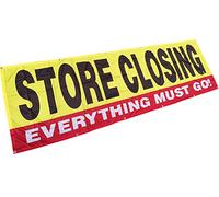 4Less 3x10 Ft Store Closing Everything Must GO Banner Vinyl Alternative Store Sign - Fabric yb