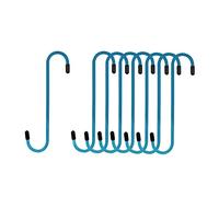 4LIFETIMELINES Brake Caliper Hanger Hooks, Durable Steel, Blue Powder Coated with Rubber Tips, for Automotive Work on Brake Axle and Suspesion Systems - 8 Pack