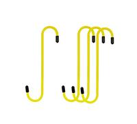 4LIFETIMELINES Brake Caliper Hanger Hooks, Durable Steel, Yellow Powder Coated with Rubber Tips, for Automotive Work on Brake Axle and Suspesion Systems - 4 Pack