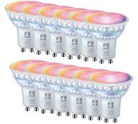 4lite Wiz Connect Dimmable Multicolour WiFi LED Smart Bulb - GU10 - Pa