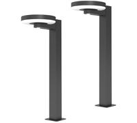 4lite Arundel Solar IP44 Die-Cast Aluminium LED Garden Bollard Light w