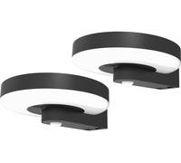 4lite Arundel Solar IP44 Die-Cast Aluminium LED Outdoor Wall Light wit