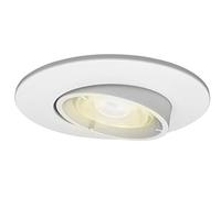 4lite Fire-Rated Indoor Downlight (Matt White) Adjustable IP20 Rated Dimmable Spotlight Supplied with a 2200k - 6500k 345lm Smart GU10 Bulb - 4L1/2217-4yr Guarantee
