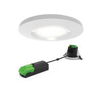 4lite Fir Indoor Downlight (Matt White) Dimmable LED Integrated Cool White Spotlight with IP65 Rating - 4L1/2000/4-4yr Guarantee