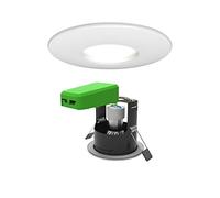 4lite Fir Indoor Downlight (Matt White) IP65 Rated Dimmable Spotlight Supplied with a 2200k - 6500k 345lm Smart GU10 Bulb - 4L1/2210-4yr Guarantee