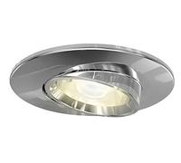 4lite Fir Indoor Downlight (Satin Chrome) Adjustable IP20 Rated Dimmable Spotlight Supplied with a 2200k - 6500k 345lm Smart GU10 Bulb - 4L1/2216-4yr Guarantee