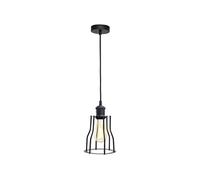 4lite Indoor Basket Pendant Ceiling Light (Matt Black) Bell Shaped Decorative Cage Light - 4L1/7012-4Yr Guarantee