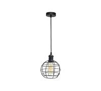 4lite Indoor Basket Pendant Ceiling Light (Matt Black) Round Bird Cage Shaped Decorative Light - 4L1/7013-4Yr Guarantee