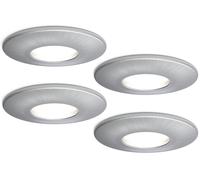 4lite IP20 GU10 Fire-Rated Downlight - Satin Chrome (Pack of 4)