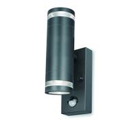 4lite Marinus GU10 Bi-Directional Outdoor Wall Light with PIR - Anthracite (Pack of 2)