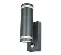 4lite Marinus Outdoor Up Down Wall Light (Anthracite) Rust Free IP44 Rated Motion Sensor Exterior Wall Lamp - 4L2/2308-4Yr Guarantee