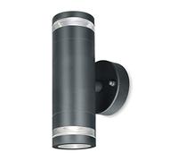 4lite Marinus Sleek Outdoor Up Down Wall Light (Anthracite) Rust Free IP44 Rated Exterior Wall Lamp - 4L2/2310-4Yr Guarantee
