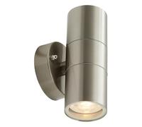 4lite Marinus Sleek Outdoor Up Down Wall Light (Stainless Steel) Rust Free IP44 Rated Exterior Wall Lamp - 4L2/2312-4Yr Guarantee