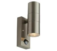 4lite Marinus Sleek Outdoor Up Down Wall Light (Stainless Steel) Rust Free IP44 Rated Motion Sensor Exterior Wall Lamp - 4L2/2316-4Yr Guarantee