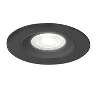 4lite Marsonia Indoor Downlight (Black) Pack of 10 Fixed 600lm Cool White LED Integrated Spotlight with IP20 Rating- 4L1/2221/4X10-4yr Guarantee