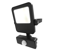 4lite Motion Sensor Floodlight (Black) 2400lm IP65 Rated Compact LED Integrated 10W Flood Light - 4L2/1028-4Yr Guarantee