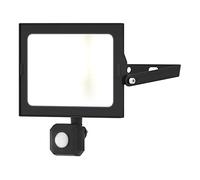 4lite Motion Sensor Floodlight (Black) 4250lm IP44 Rated Compact LED Integrated 50W Flood Light - 4L2/1017-4Yr Guarantee