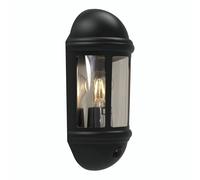 4lite Outdoor Half Wall Lantern (Black) IP65 Rated Motion