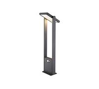 4lite Outdoor LED Adjustable Solar Bollard Light with PIR Sensor IP54 165lm Die-Cast Aluminium Graphite - Cool White