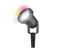 4lite Outdoor Spike Light (Black) IP65 Rated Garden Single Spot Light Supplied with a 2700k - 6500k Smart GU10 Bulb - 4L2/2010-4Yr Guarantee