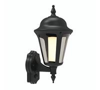 4lite Outdoor Wall Lantern (Black) 550lm Warm Light IP65 Rated LED Integrated 8W Motion Sensor Exterior Wall Lamp - 4L2/3415-4Yr Guarantee