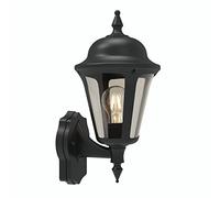 4lite Outdoor Wall Lantern (Black) IP65 Rated Exterior Wall Lamp - 4L2/3412-4Yr Guarantee