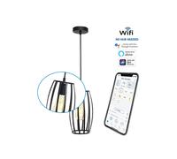 4Lite Smart 4lite WiZ WiFi SMART LED Pendant with Pear Cage & ST64 Amber Lamp 4Lite Smart Multicolor
