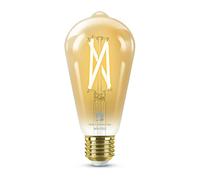 4lite Smart Wiz Connected LED Bulb Amber Filament ST64 E27 Screw Fitting WiFi/Bluetooth Tuneable White & Dimmable 7w 640lm