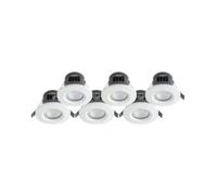4Lite Warm, Cool & Daylight Non-Adjustable Led Cool White, Natural White & Warm White Downlight Ip65, Pack Of 6