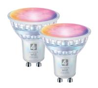 4lite Wiz Connect Dimmable Multicolour WiFi LED Smart Bulb - GU10 - Pa