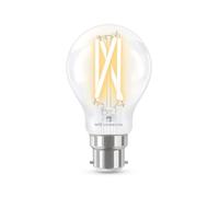 4lite Smart A60 B22 Clear Filament LED Bulb (8W) Dimmable 850Lm 2700-6500K Tuneable White, Wi-Fi/Bluetooth Controlled with Bayonet Fitting - 4l1/8009