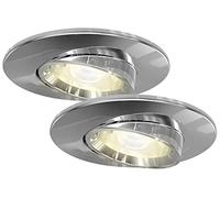 4lite WiZ Connected Chrome Gimbal Fire-Rated IP20 Downlight LED Smart Bulb - GU10, Pack of 2