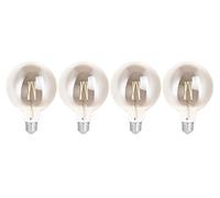 4lite WiZ Connected G125 Smoky White WiFi LED Smart Bulb - E27 Large Screw, 4 Pack
