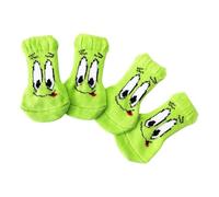 4lots Lovely Green Eyes Pattern Socks Fashion Cold Weather For Protecting Paws In Cold Weather Indoor Antiskid Pet Socks