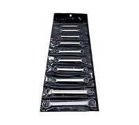 4M/10T wrench set ring, with ratchet alloy steel Qty: 10 BAHCO