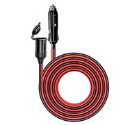 4M 13FT Car Cigarette Lighter Extension Cord, Heavy Duty 12 V 24 V Cigarette Plug to Socket Extension Cable with 15 A Fuse Dust-proof Cap
