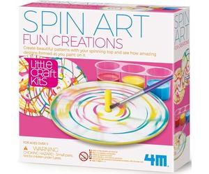 4M 404769 Little Craft Spin Art Fun Creation, Multi Colour | Personalised Creative Painting & Decorating Activity, Screen-Free Play, Educational Fun Gift for Children Age 5+