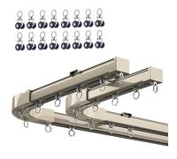 4m 5m 6m Glider Rail System - Silent Bearing Wheel Pulley for Straight & Curved Tracks Ideal for RV Bed & Room Divider Solutions