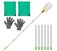 4M/6M Fruit Picker, Apples Picker, Telescopic Stainless Steel Fruit Grabber with Basket for Apples Oranges Avocados, Lightweight Long Reach Picking Tool(4 Meters)