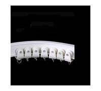 4M Adjustable Flexible Curtain Tracked Drapery Rail for Straight SlidingHome Décor Side Clamping Design Easy Installation