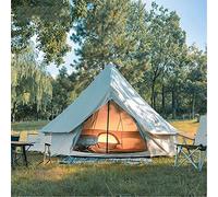 4M Bell Tent, waterproof double layers camping indian tipi tent, Tent Camping Tent Glamping Tent Garden Tent for All Seasons Glamping