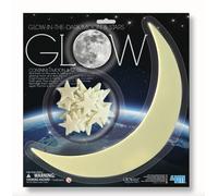 4M Bright Moon (Large) and Stars Fluorescent Glow in the Dark Decoration