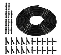 4m Car Windshield Washer Hose Kit with 30 Pieces Hose Connectors, Y I T Type Universal Windscreen Wiper Hoses to Connect Car Water Pump and Nozzles
